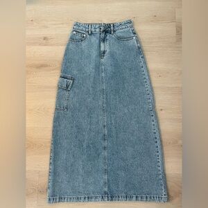 Princess Polly Denim Maxi Skirt
